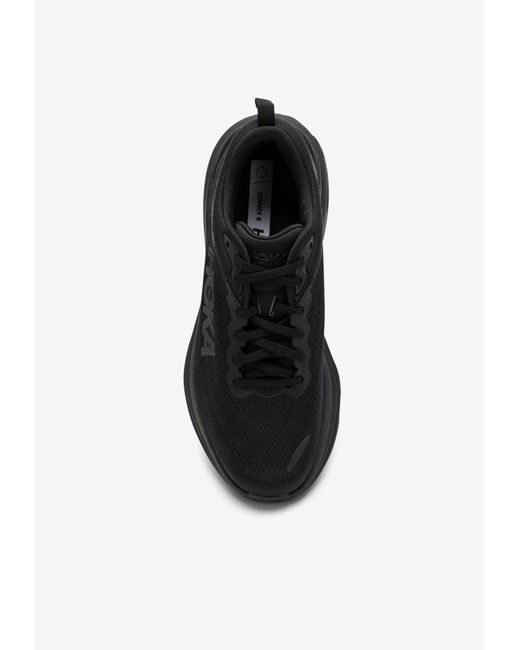 Hoka One One Black Bondi 8 Mesh Low-Top Sneakers for men