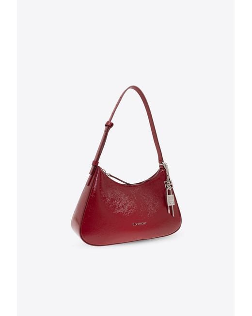 Givenchy Small Lucky Lock Leather Shoulder Bag in Red | Lyst