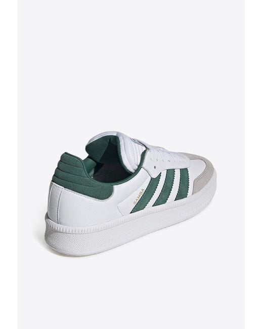 Adidas Originals White Samba Xlg Leather Low-Top Sneakers for men