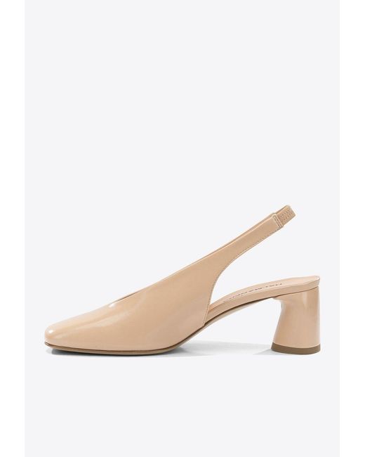 Halmanera White 70 Leather Slingack Pumps