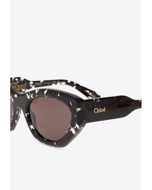 Chloé Gray Gayia Cat-Eye Sunglasses