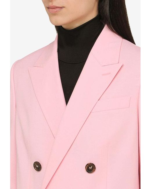 DSquared² Pink Double-Breasted Blazer