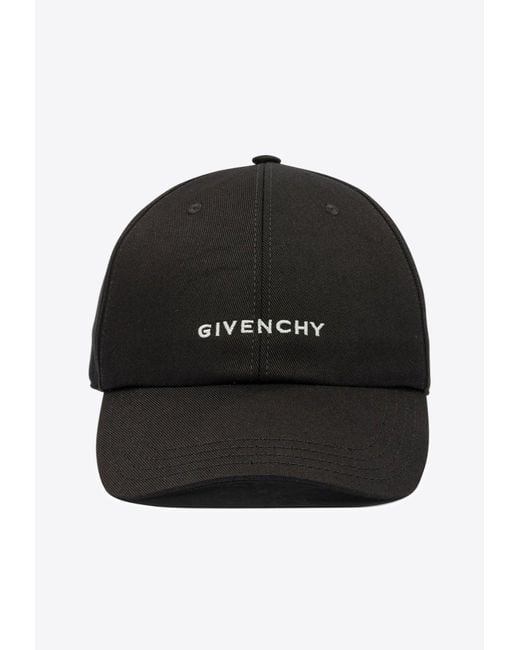 Givenchy Black Logo Embroidered Baseball Cap for men