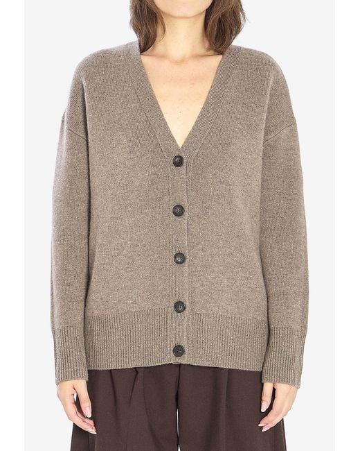 Lisa Yang Gray Amery Buttoned Cardigans