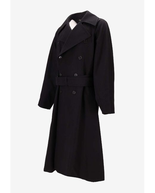 Saint Laurent Black Button-Fastening Belted Jacket for men