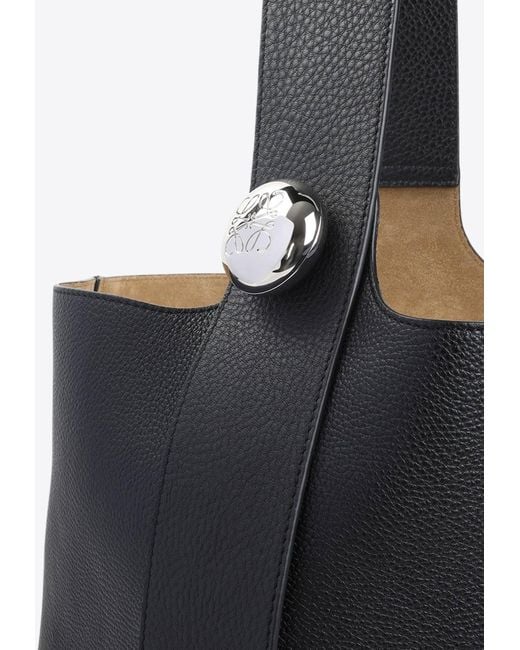 Loewe Black Large Pebble Bucket Bag