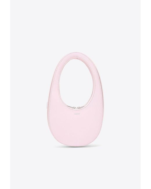 Coperni Pink Mini Swipe Oval-Shaped Hobo Bag