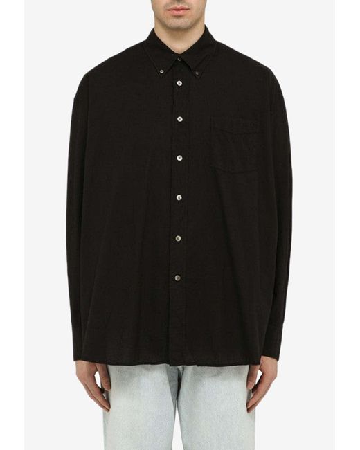 Our Legacy Black Relaxed-Fit Button-Down Shirt for men