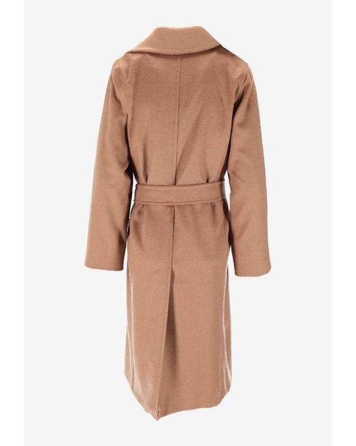 Max Mara Brown Manuela Belted Single-Breasted Coat