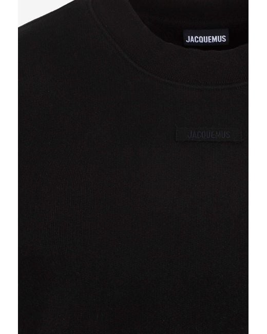 Jacquemus Black Logo-Tag Pullover Sweatshirt