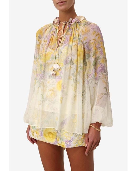 Zimmermann Natural Harmony Floral Print Blouse