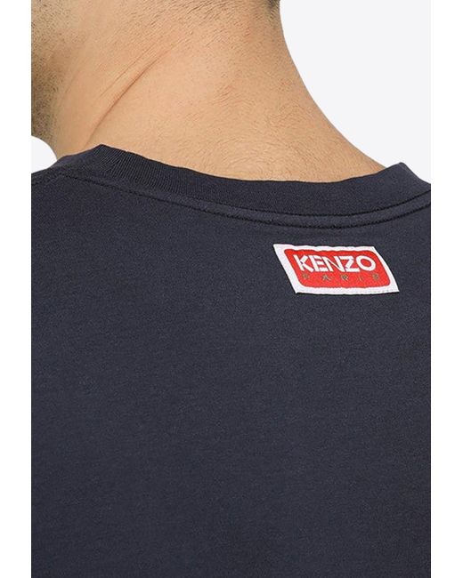 KENZO Gray Boke Logo Print T-Shirt for men