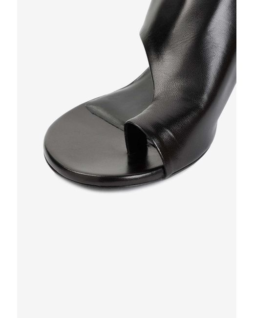 Jil Sander Black 50 One-Toe Leather Sandals