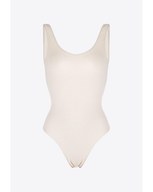 Anine Bing White Jace One-Piece Swimsuit