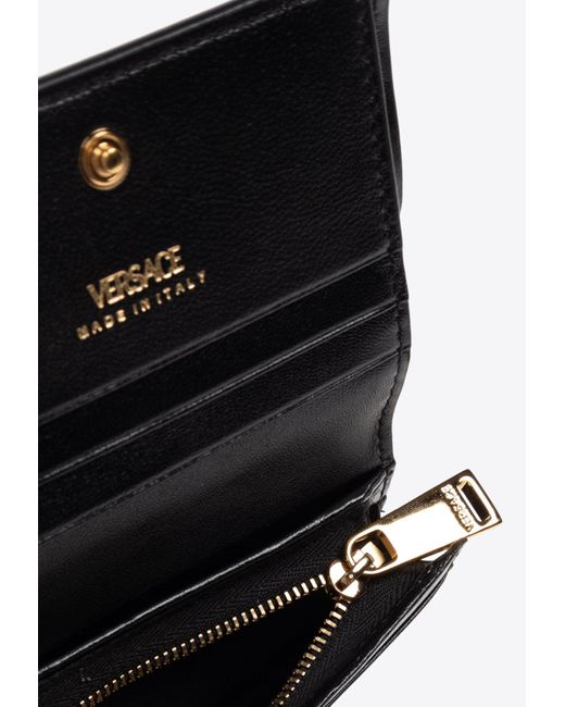 Versace White Logo Tag Bi-Fold Wallet