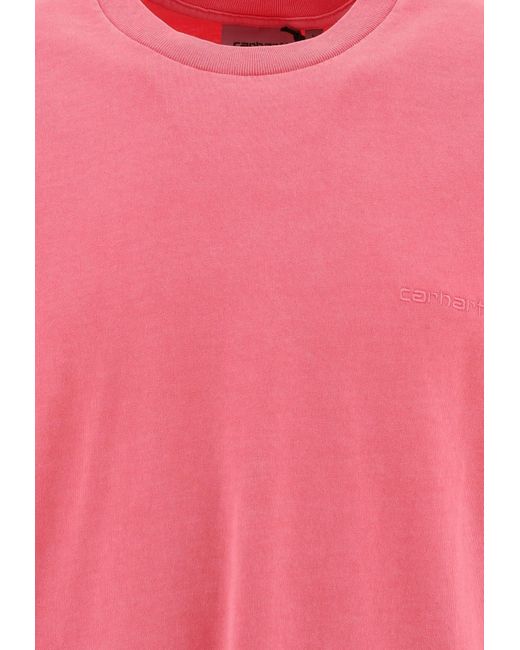 Carhartt Pink Duster Script Crewneck T-Shirt for men