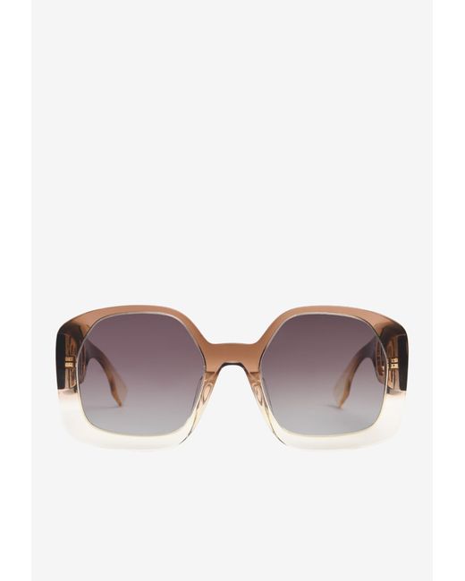 Fendi Purple O'lock Logo Sunglasses