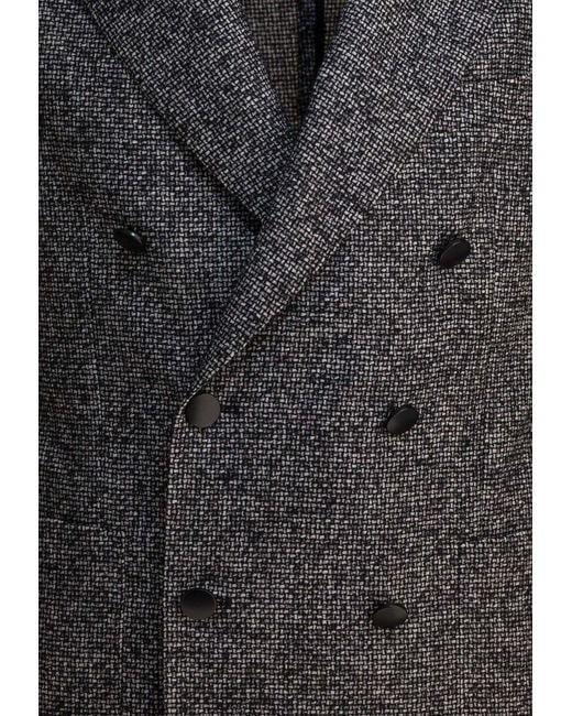 Tagliatore Black Wool Double-Breasted Blazer for men