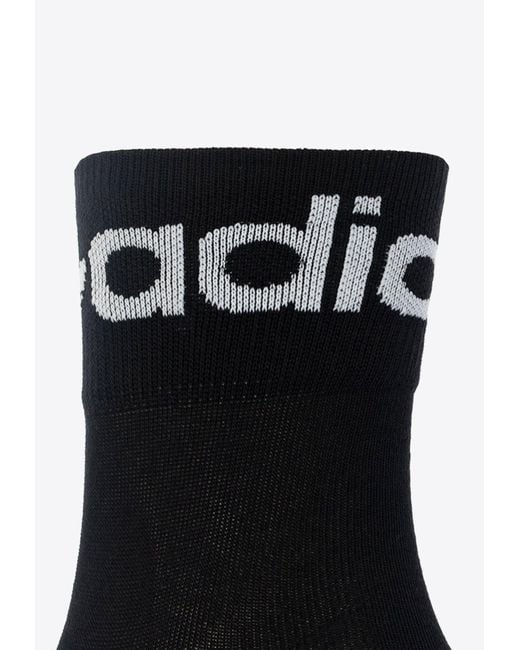 Adidas Originals White Logo Intarsia Crew Socks for men