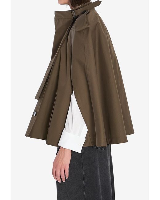 Burberry Brown Button-Up Cape