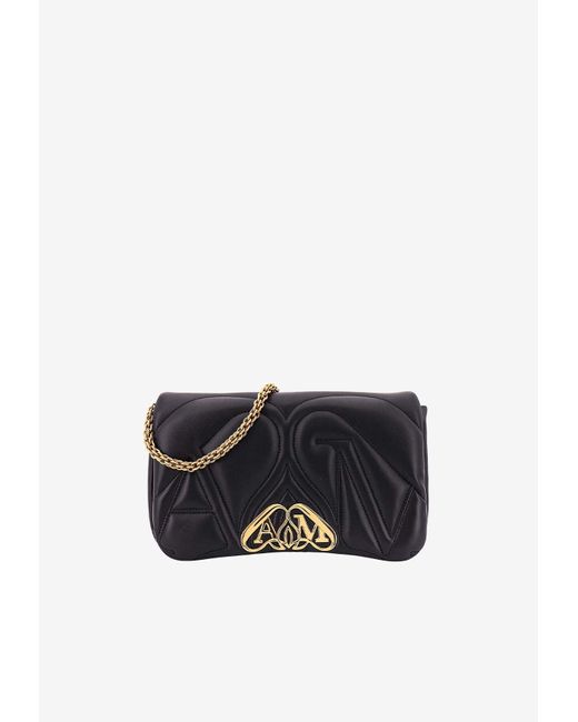 Alexander McQueen Black The Seal Quilted Leather Shoulder Bag