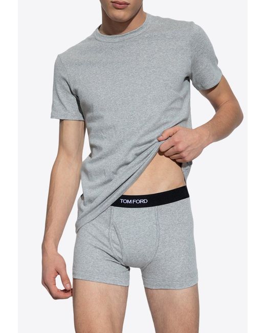 Tom Ford Gray Basic Crewneck T-Shirt for men