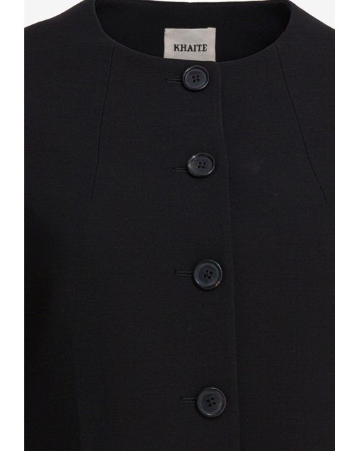 Khaite Black Jameson Buttoned Blazer