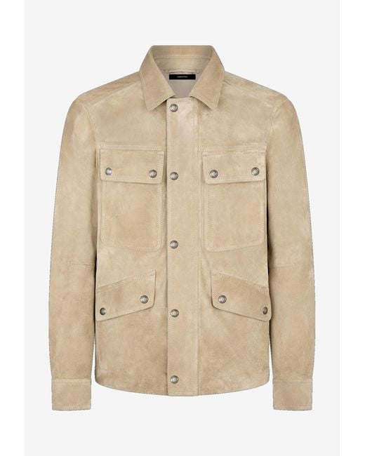 Tom Ford Natural Suede Motor Jacket for men
