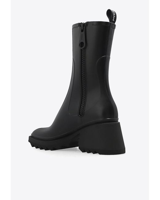 Chloé Black Betty 70 Mid-Calf Rain Boots
