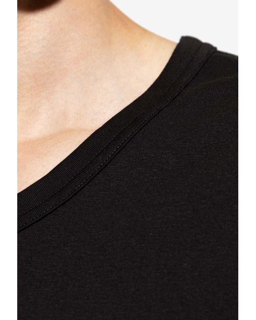Tom Ford Black V-Neck Basic T-Shirt for men
