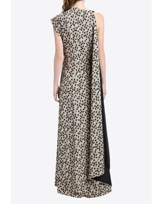 Proenza Schouler Multicolor Devyn Asymmetric Maxi Dress