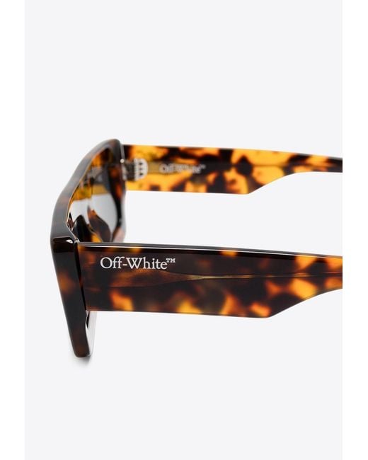 Off-White c/o Virgil Abloh Gray Ontario Rectangular Sunglasses