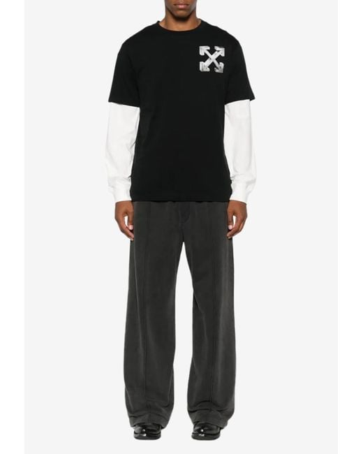 Off-White c/o Virgil Abloh Black Arrow Print T-Shirt for men