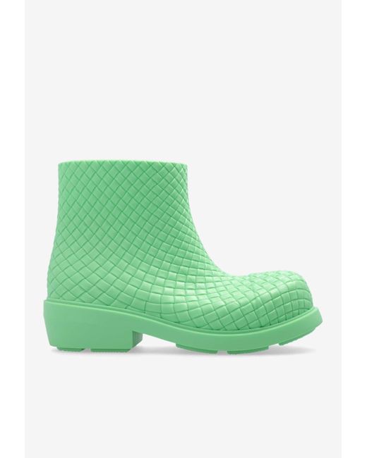 Bottega Veneta Green ‘Fireman’ Rain Boots