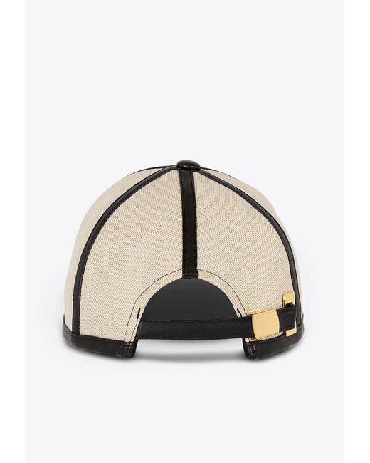 Balmain Natural Canvas Couture Baseball Cap