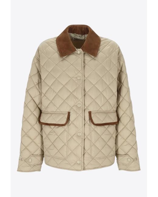 Miu Miu Natural Giubbotti Ponge'Tec+Camoscio