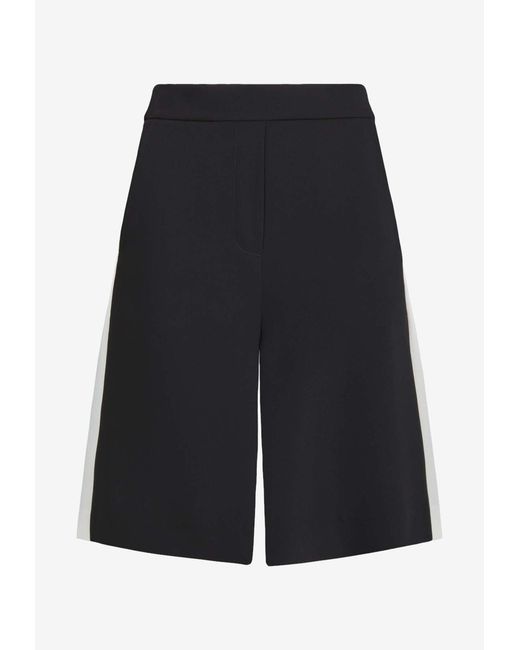P.A.R.O.S.H. Black Elasticated Bermuda Shorts