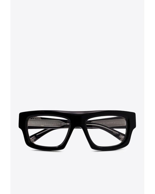Gucci Black Rectangular Frame Logo Sunglasses for men