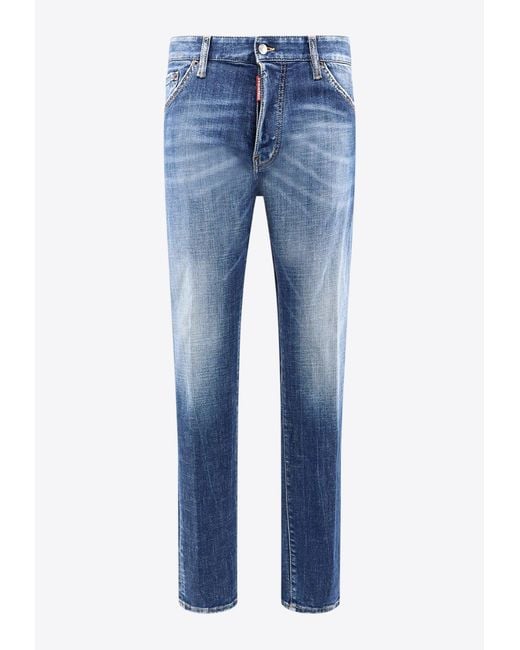 DSquared² Blue Medium Easy Washed Cool Guy Jeans for men