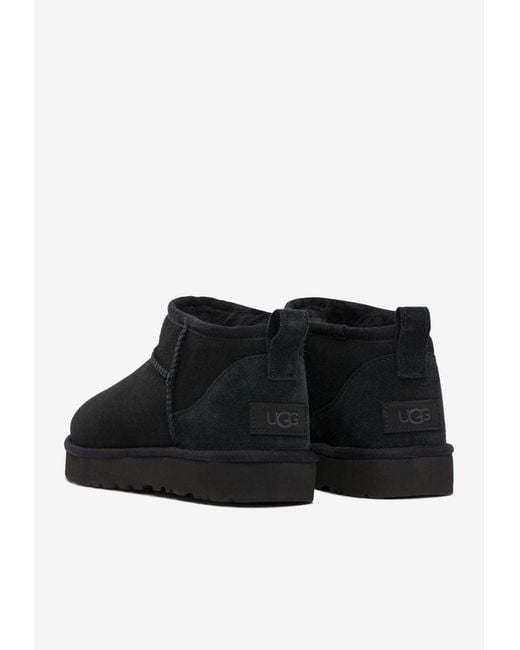 Ugg Black Classic Ultra Mini Ankle Boots