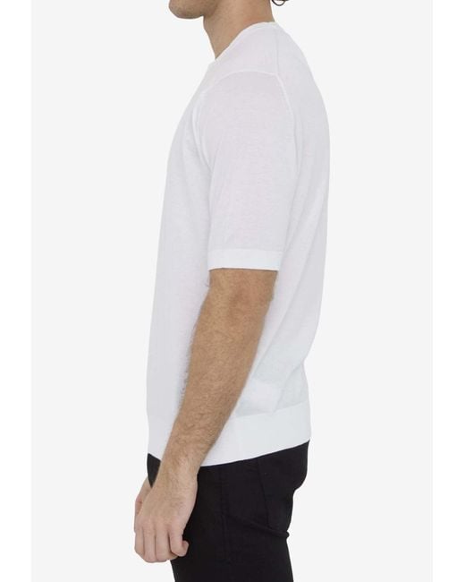 John Smedley White Kempton Basic T-Shirt for men