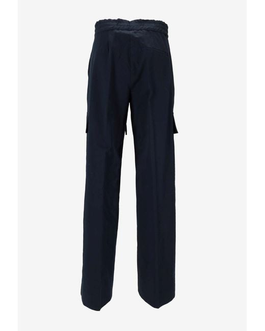 P.A.R.O.S.H. Blue Cedro Drawstring Cargo Pants