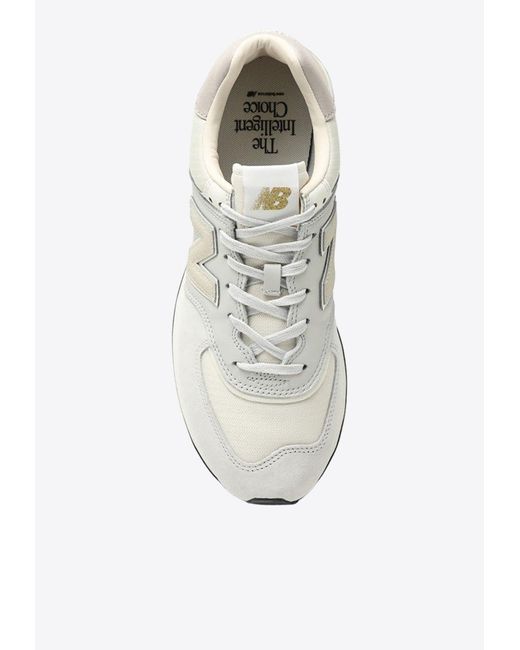 New Balance White 574 Low-Top Sneakers for men