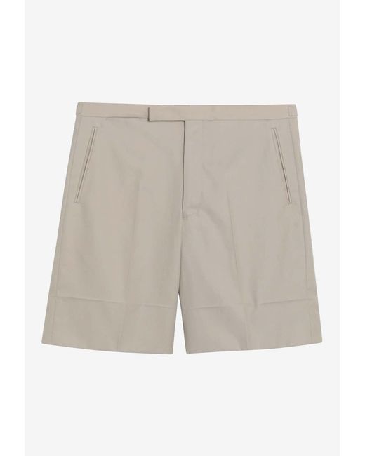Prada Gray Buttoned Bermuda Shorts for men