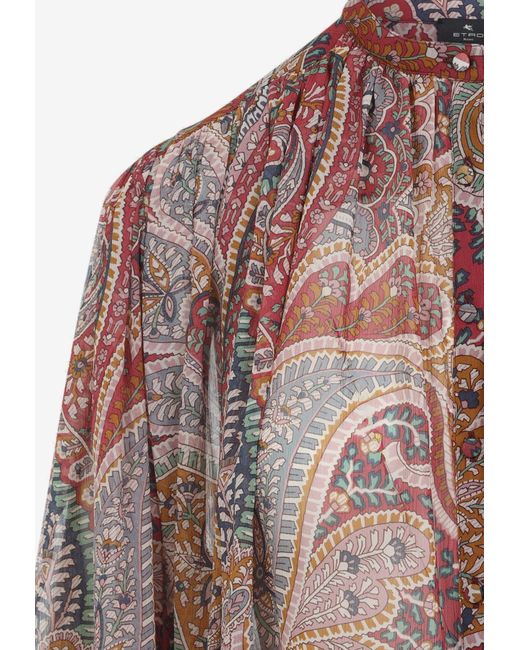 Etro Multicolor Silk Paisley Shirt