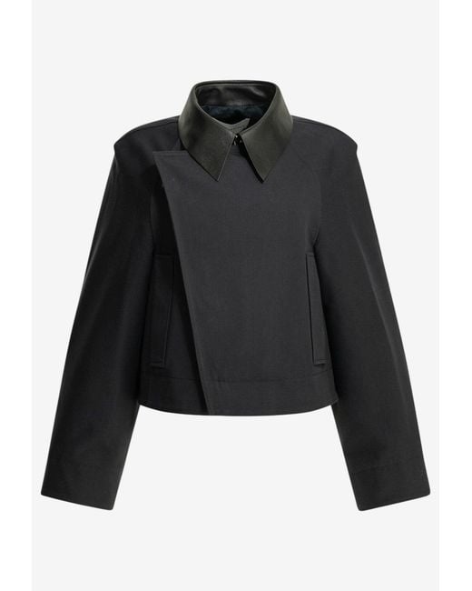 Givenchy Black Zip-Up Cropped Jacket