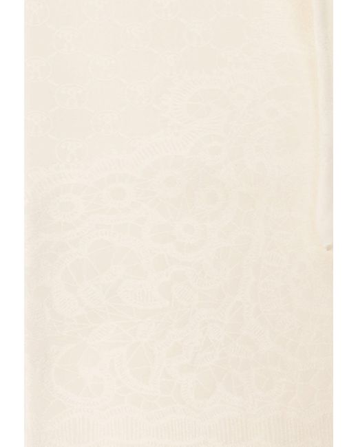 Moschino Natural Monogram Silk Scarf
