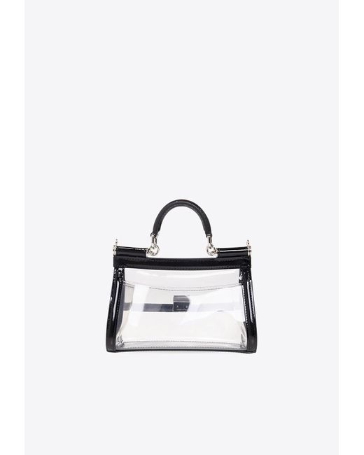 Dolce & Gabbana Blue Small Sicily Pvc Top Handle Bag