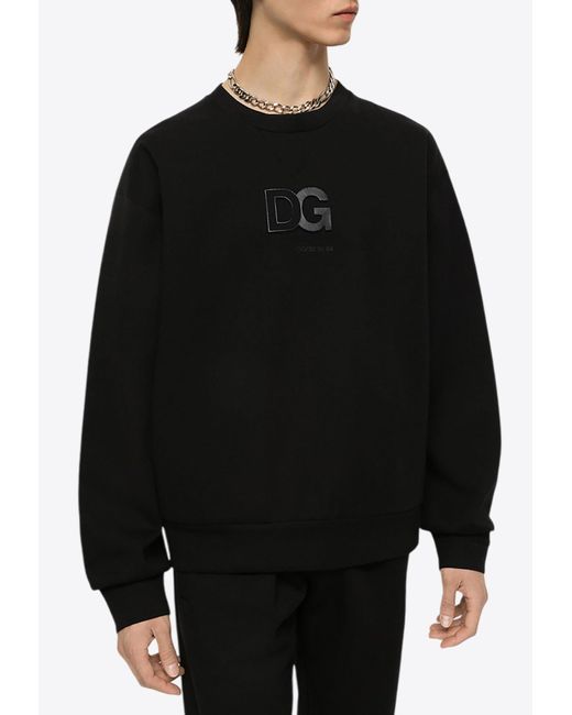 Dolce & Gabbana Black 3D Dg Logo Sweatshirt for men