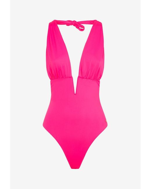 Tom Ford Pink Halter-neck Swimsuit